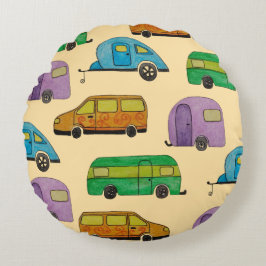 Camping caravans rund kudde