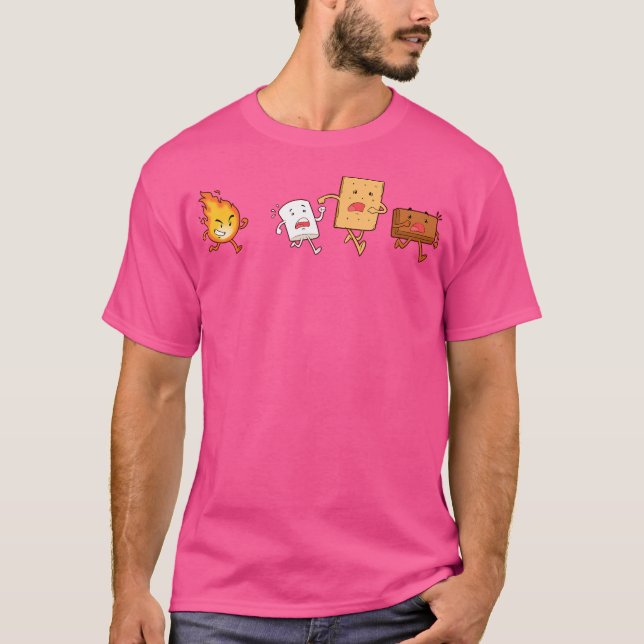 Camping Chef Gift S'Mores Camp Fire T Shirt (Framsida)