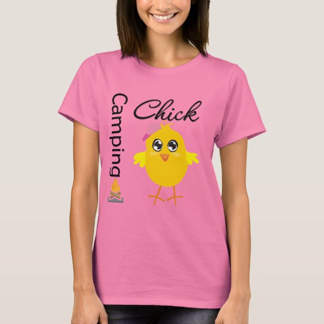 Camping Chick T-shirt (Framsida)