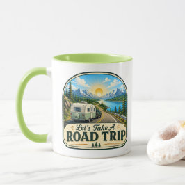 Camping Coffee Mug - Låt oss åka på en road trip! Mugg