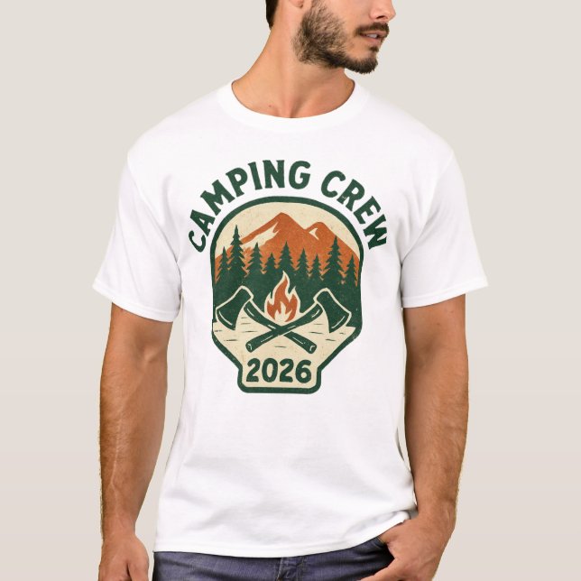 Camping Crew 2026 T Shirt (Framsida)
