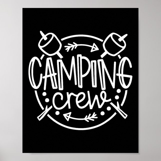 Camping Crew Campfire Sommarvideokamerans familj Poster (Framsidan)