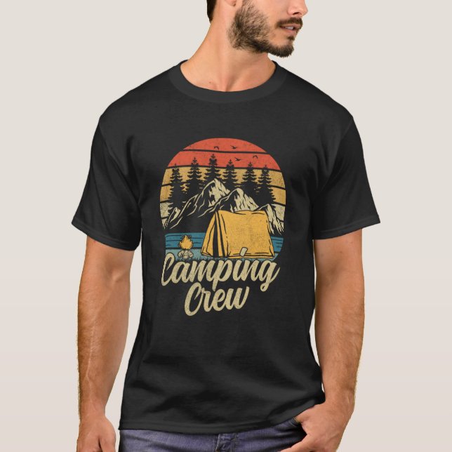 Camping Crew-familjen utomhus Sunset Summer Camp T Shirt (Framsida)