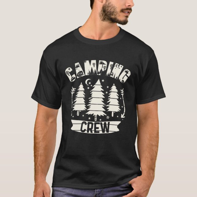 Camping Crew  Family Camping Trip Group I Camp Now T Shirt (Framsida)