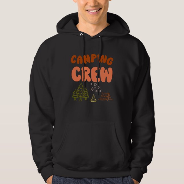 Camping Crew  For Family Camping Trip Retro New Ca Hoodie (Framsida)