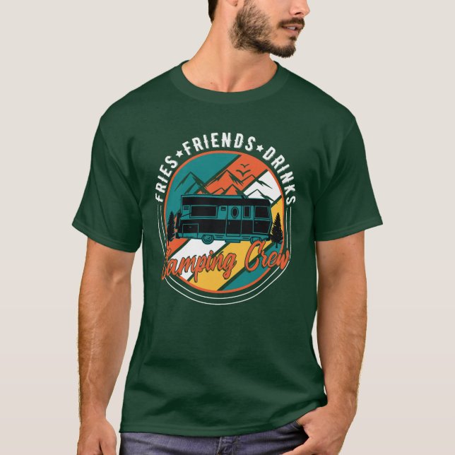 Camping Crew Funny Gift for Camping Älskare T Shirt (Framsida)