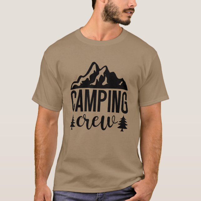 Camping Crew Mountainrees Group retro T Shirt (Framsida)