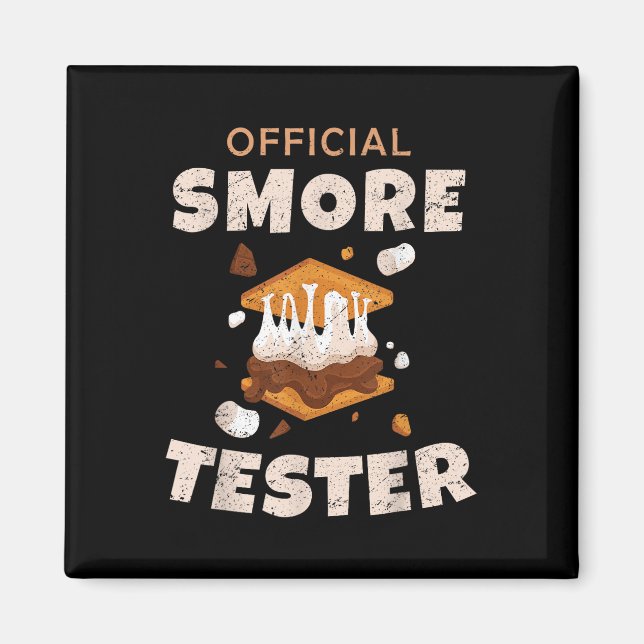 Camping Crew Officiell Smore-testare Marshmallows  Magnet (Framsidan)