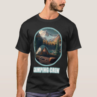 Camping Crew Outdoor Sunset Summer Camp Roligt T Shirt