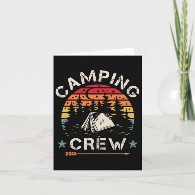 Camping Crew Retro Camper Kort (Framsida)