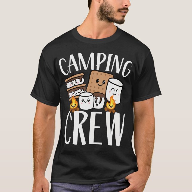 Camping Crew Smore Lägersköts Grupp Squad Lag T Shirt (Framsida)