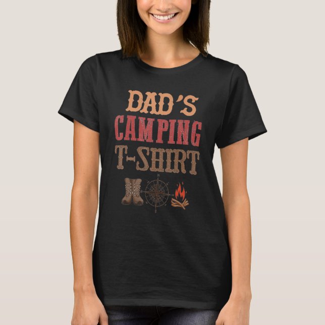 Camping Dad Father's Day Funny Hiking Adventure Fi T Shirt (Framsida)