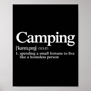 Camping Definition - Rolig Camper Citat Poster
