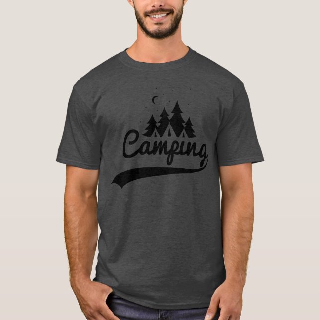 camping deluxe vänner t shirt (Framsida)