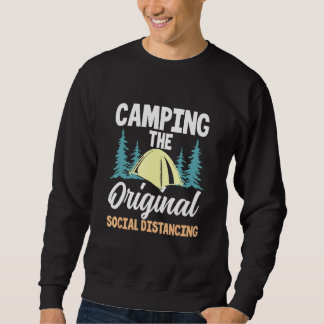 Camping Den Ursprungliga Sociala Distanseringen Ca Lång Ärmad Tröja