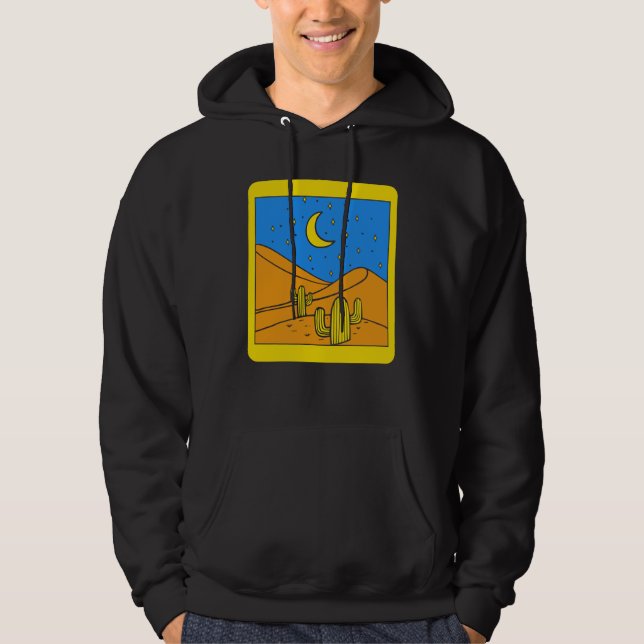 Camping Desert Landscape Cactus Desert Life Succul Hoodie (Framsida)