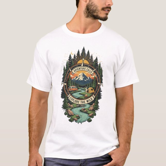 Camping Design T Shirt (Framsida)