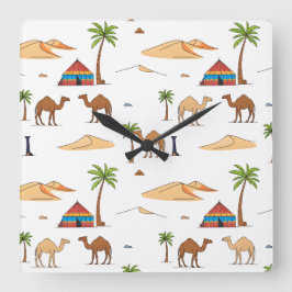 Camping du désert du Sahara marocain Fyrkantig Klocka