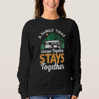 Camping Familjeläger Tillsammans Stannar Tillsamma T Shirt