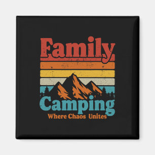 Camping Family Camping Chaos Unites Lycklig Camper Magnet