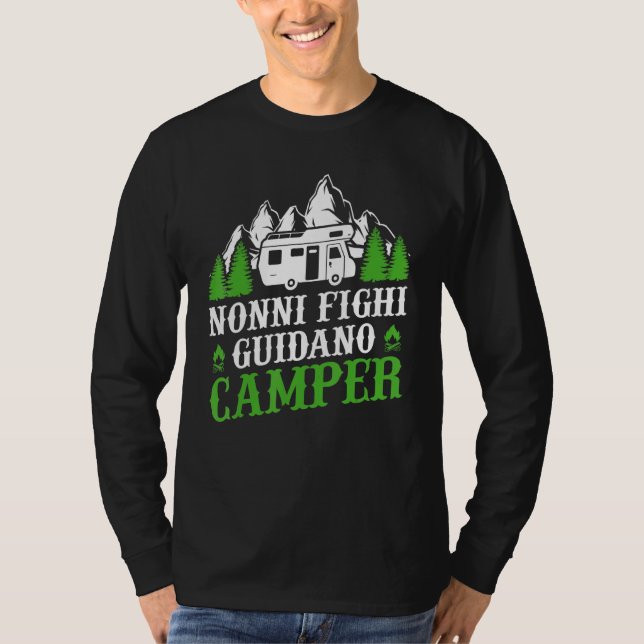 Camping Fanny Grandparent Driving Camping T Shirt (Framsida)