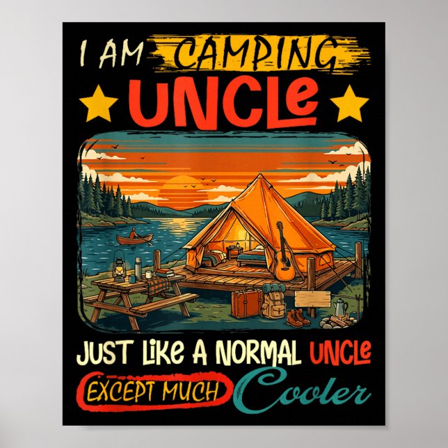 Camping farbror definition mycket coolare fars dag poster (Framsidan)