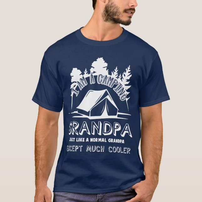 Camping Farfar vän T Shirt (Framsida)