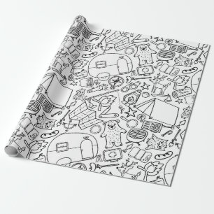 Camping Färg Me Wrapping Papper Presentpapper
