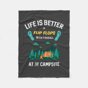 Camping - Flinflip flops with Fireball Fleecefilt