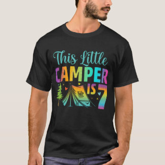 Camping Födelsedag 7 År Gammal Camping 7-års föde T Shirt