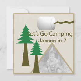 Camping Födelsedagsfest Inbjudningar