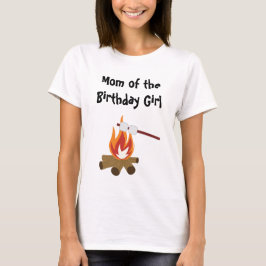 Camping Födelsedagsfest Mamma T-Shirt