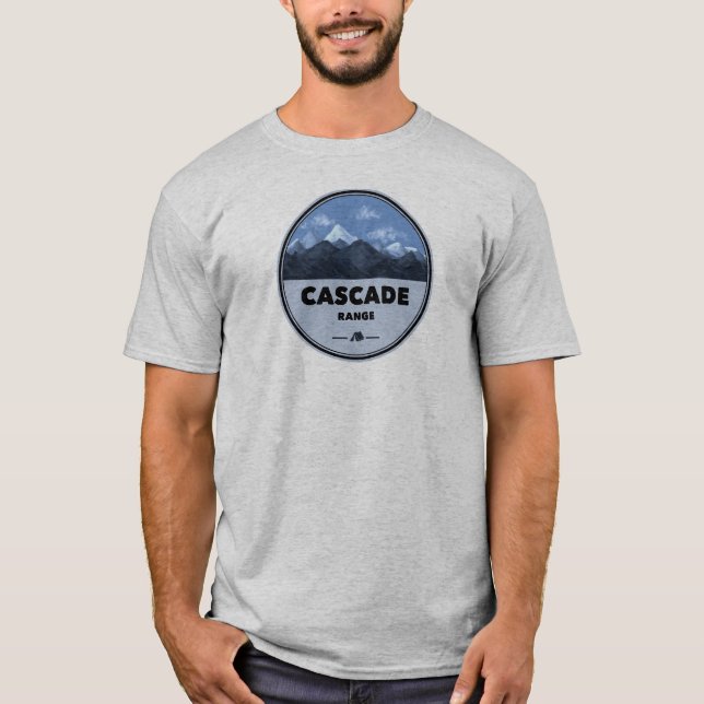 Camping för Cascade Range T Shirt (Framsida)