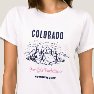 Camping för familjen Camp Bachelorette Party Girls T Shirt