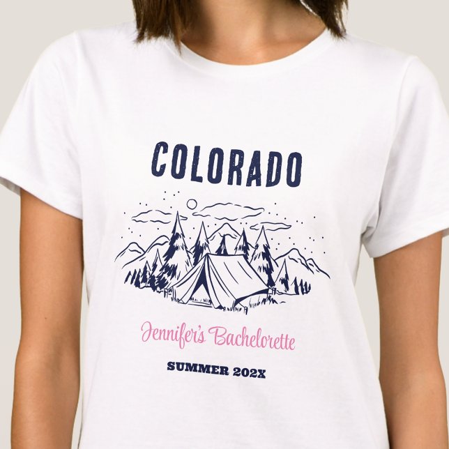 Camping för familjen Camp Bachelorette Party Girls T Shirt (Skapare uppladdad)