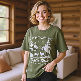 Camping för Grönt av kampen Bachelorette Moss Last T Shirt