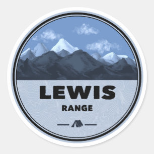 Camping för Lewis Mountain Range Runt Klistermärke