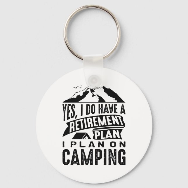 Camping för pension-plan nyckelring (Framsida)