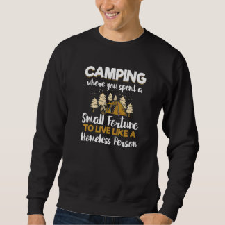 Camping Fortune Homune Person Funny Camping Camp Lång Ärmad Tröja