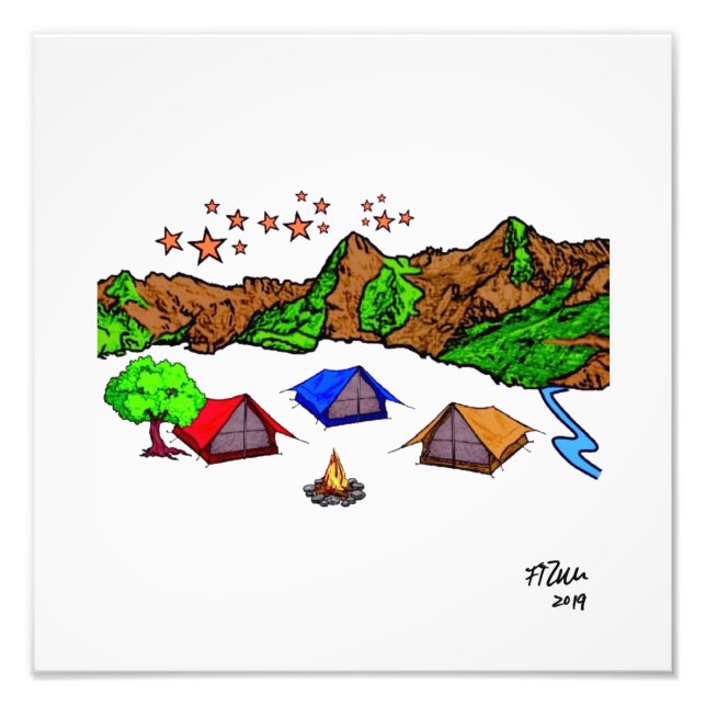 Camping Fototryck (Framsidan)