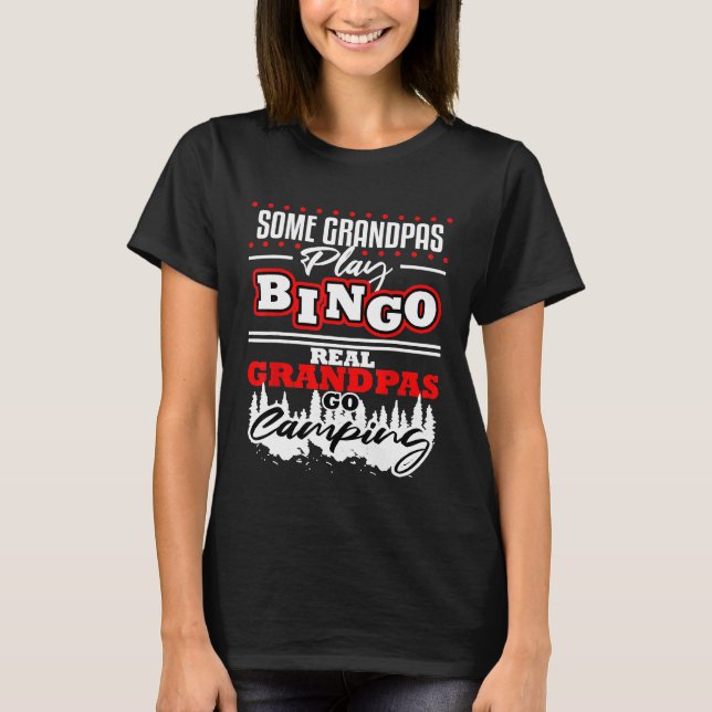 Camping Funny Grandpa Camp utomhus jul T Shirt (Framsida)