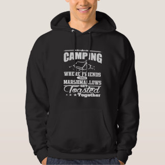 Camping FUNNY where Marshmallow and Friends Roas Hoodie