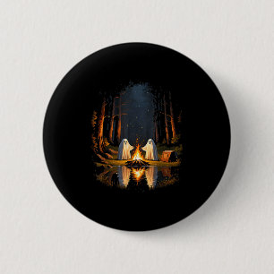 Camping Ghost Campfire Halloween Kostym Knapp