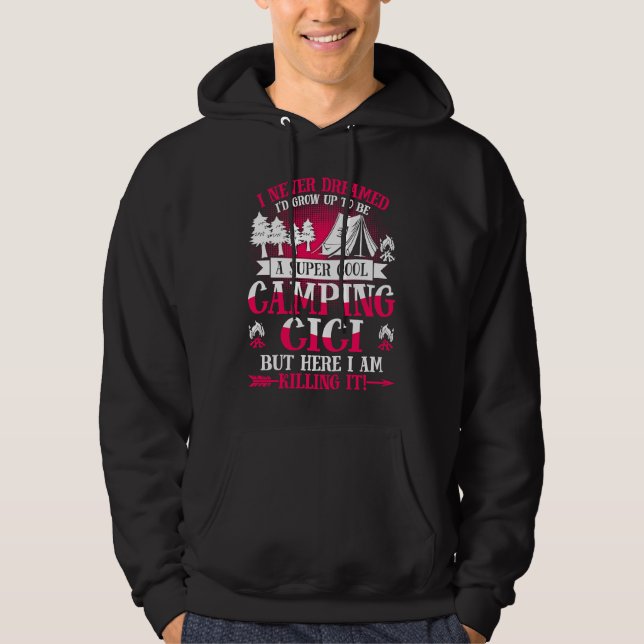 Camping Gigi Supper Cool Gigi Summer Holiday Hoodie (Framsida)