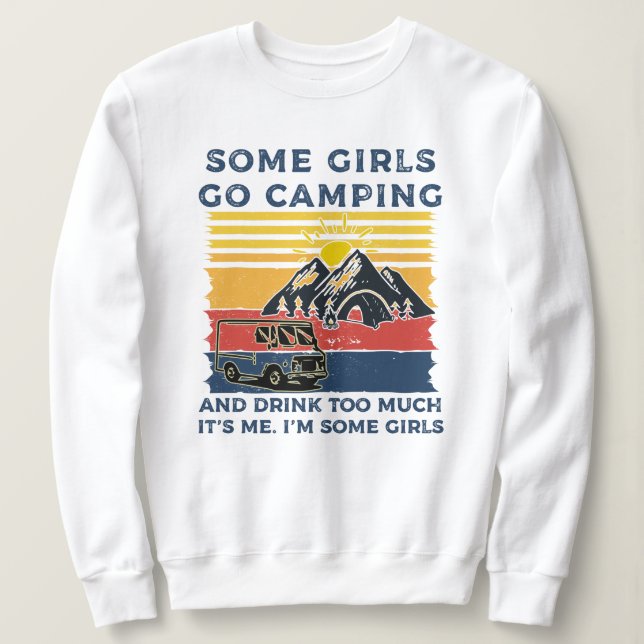 Camping Girl Funny Gifts T Shirt (Design framsida)