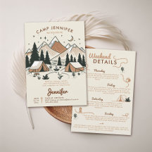 Camping Glamping Camp Earthy Bachelorette Party
