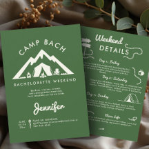 Camping Glamping Grönt 3 Days Bachelorette Party