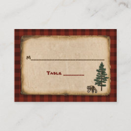 Camping, Glamping, Nature Bröllop Place Card Placeringskort