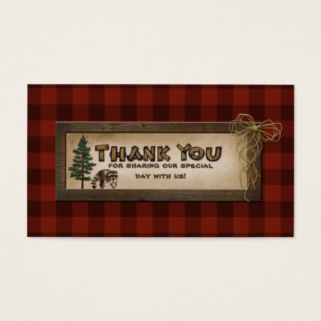 Camping, Glamping, Nature Wedding-favoritkort Visitkort (Framsidan)