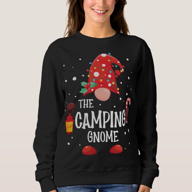 Camping Gnome Matching Family-jultomten T Shirt (Framsida)